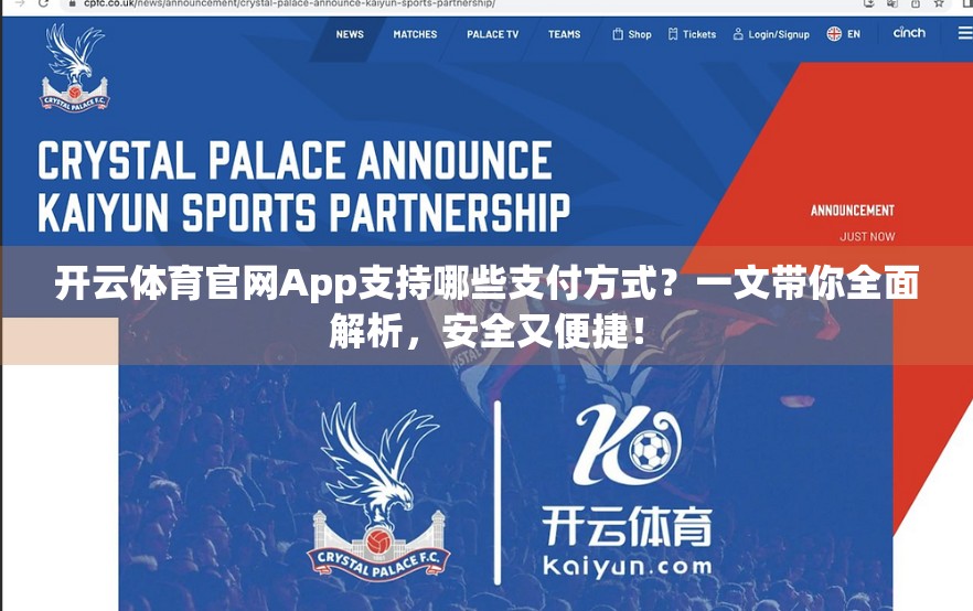 开云体育官网App支持哪些支付方式？一文带你全面解析，安全又便捷！