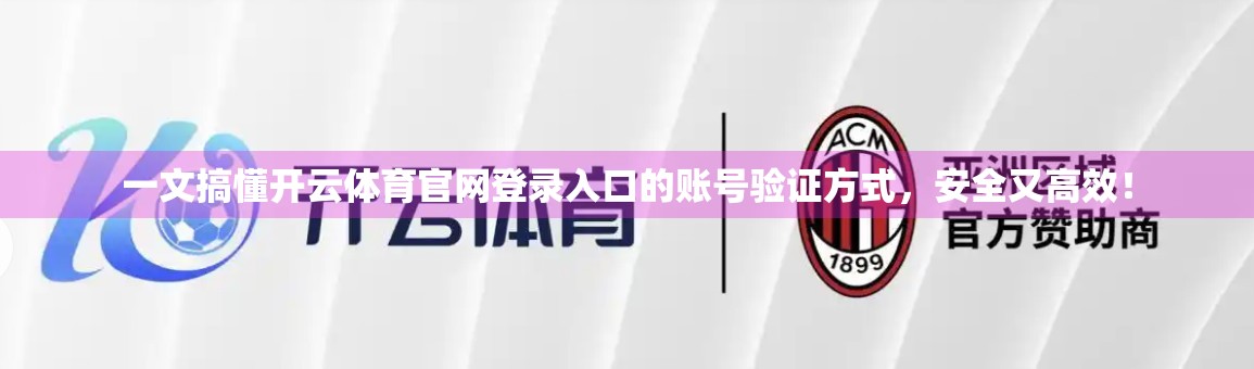 一文搞懂开云体育官网登录入口的账号验证方式，安全又高效！