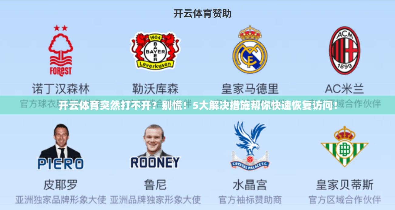 开云体育突然打不开？别慌！5大解决措施帮你快速恢复访问！