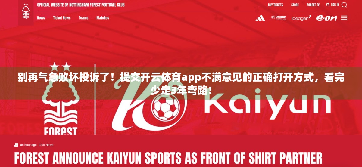 别再气急败坏投诉了！提交开云体育app不满意见的正确打开方式，看完少走3年弯路！