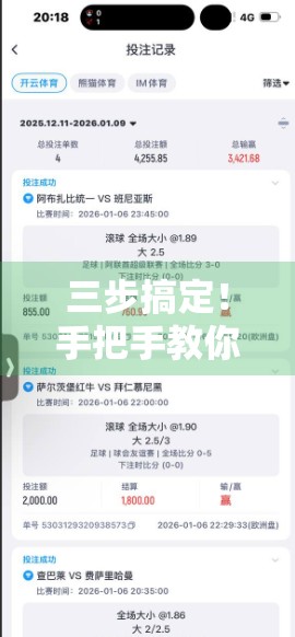 三步搞定！手把手教你快速进入开云体育网页版平台，畅享赛事直播不卡顿