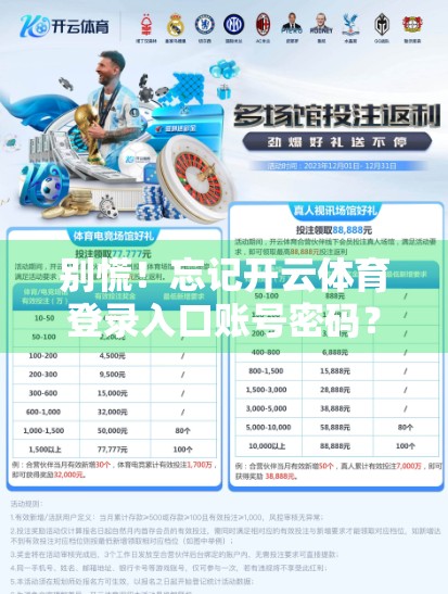 别慌！忘记开云体育登录入口账号密码？3步轻松找回，附官方教程！